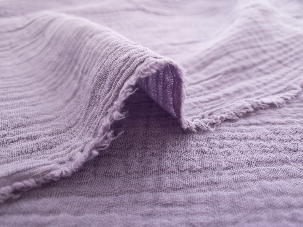 Organic Cotton Double Gauze - Grape Organic Cotton Double Gauze - Grape