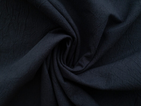 Japanese Cotton/Linen Crinkle Canvas - Navy