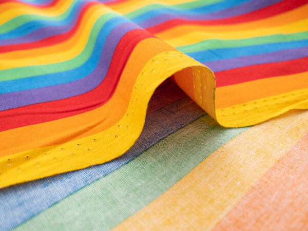 European Designer Deadstock - Cotton Sheeting - Rainbow