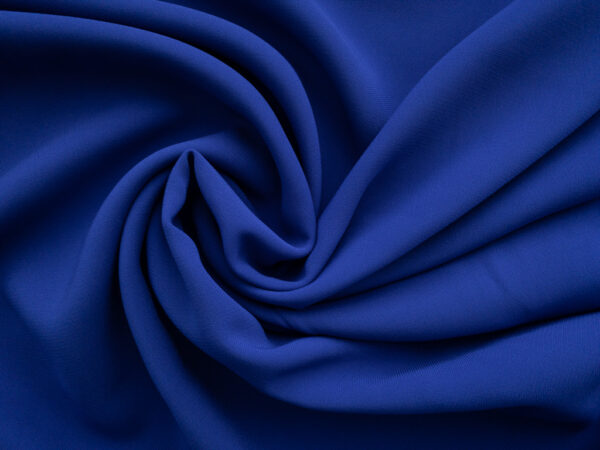 European Designer Deadstock – Viscose Triple Crepe Suiting – Blue