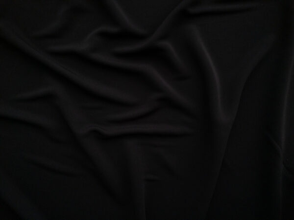 European Designer Deadstock - Viscose Crepe Jersey Lining - Black