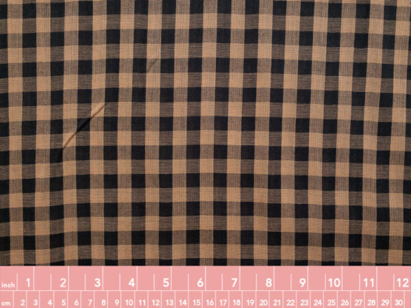 Atelier Brunette - Cotton Double Gauze - Gingham - Night/Maple