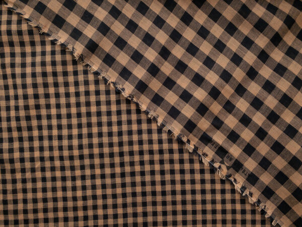 Atelier Brunette - Cotton Double Gauze - Gingham - Night/Maple