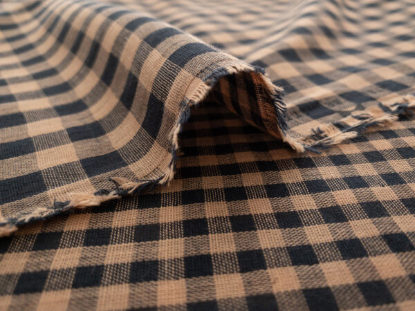 Atelier Brunette - Cotton Double Gauze - Gingham - Night/Maple