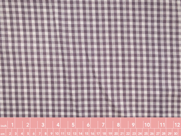 Atelier Brunette - Cotton Double Gauze - Gingham - Off-White/Divine Parma