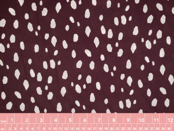 Amour Vert - Sandwashed Silk Crepe de Chine - Pebble Dot - Plum