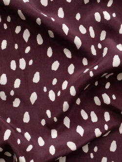 Amour Vert - Sandwashed Silk Crepe de Chine - Pebble Dot - Plum