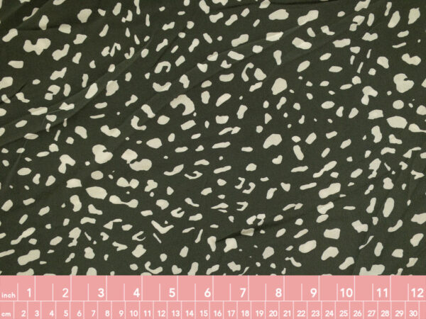 Amour Vert - Sandwashed Silk Crepe de Chine - Scattered Spots - Olive