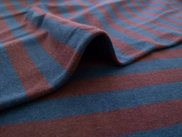 Amour Vert - Cotton/Modal Stripe Jersey - Azure/Maple