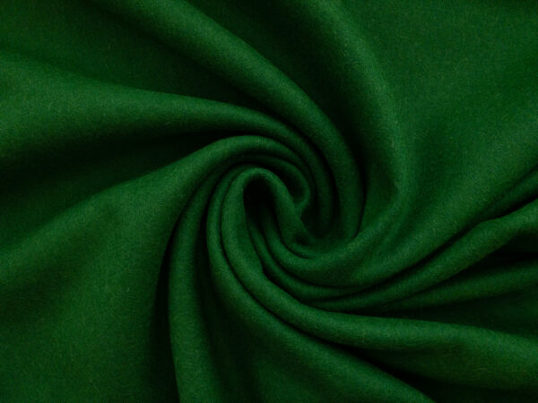 European Designer Deadstock – Wool/Polyester Coating - Kelly Green