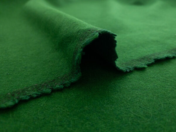 European Designer Deadstock – Wool/Polyester Coating - Kelly Green