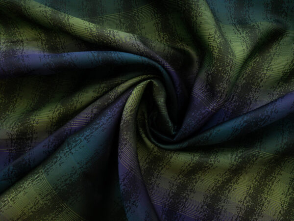 Lady McElroy - Viscose/Acetate Lining - Monaghan Static Stripe - Purple/Green