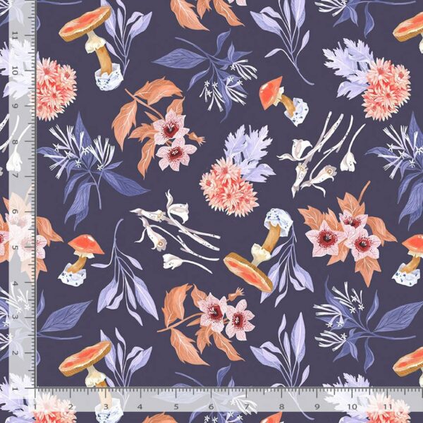 Quilting Cotton  - Haunted Garden - Exotic Garden - Astral