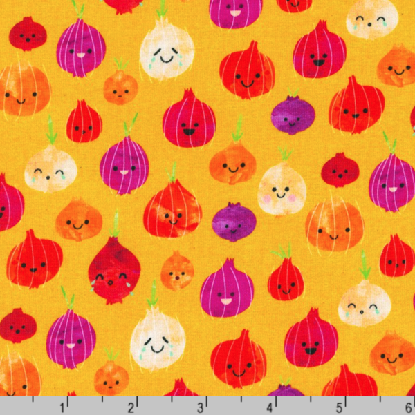 Cotton/Spandex Jersey - Chili Smiles - Onion - Orangeade