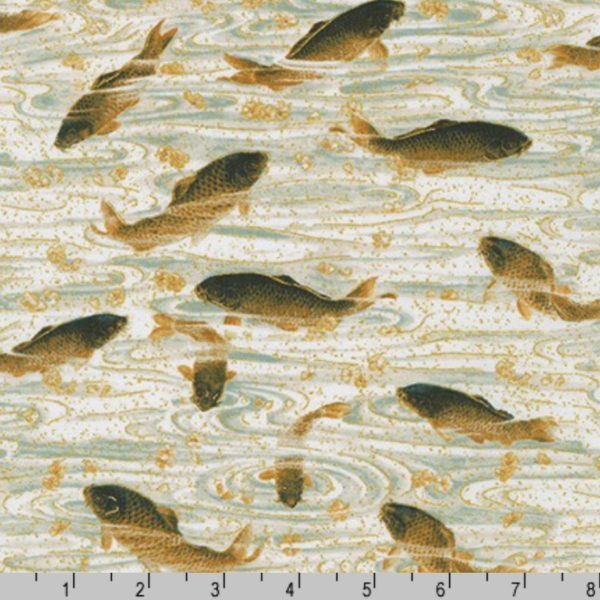 Quilting Cotton - Fishes - Antique