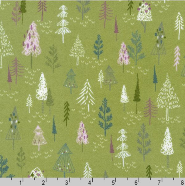 Winter Days Flannel - Forest - Moss