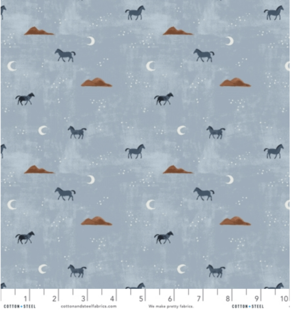 Quilting Cotton - Salt River - Wild Horses - Twilight