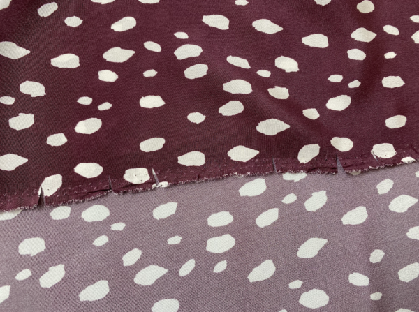 Amour Vert - Sandwashed Silk Crepe de Chine - Pebble Dot - Plum