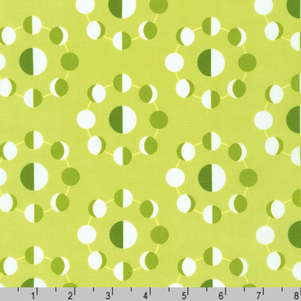 Quilting Cotton - Planetarium - Circles - Celery