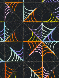 Quilting Cotton – Bat-Tastic - Spider Webs - Night