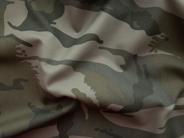 Designer Deadstock - Cotton Twill - Camouflage - Olive