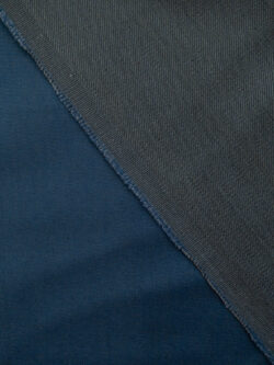 European Designer Deadstock - Two-Tone Cotton/Spandex Stretch Denim - Dusty Blue/Grey