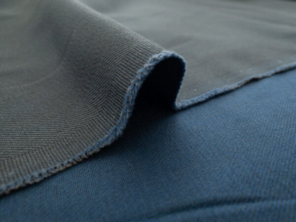 European Designer Deadstock - Two-Tone Cotton/Spandex Stretch Denim - Dusty Blue/Grey