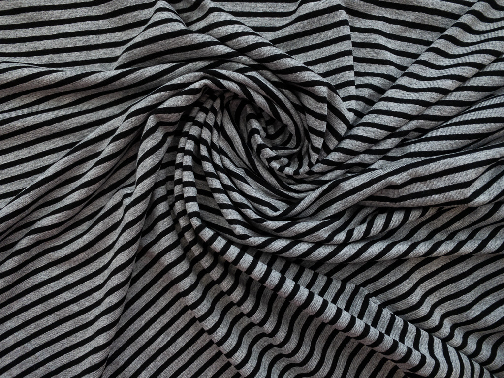 Fabric viscose/elastane Jersey Black -  Finland