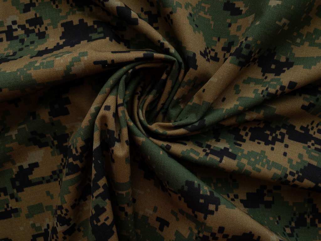 Camouflage Cotton Poplin Print, Woodland