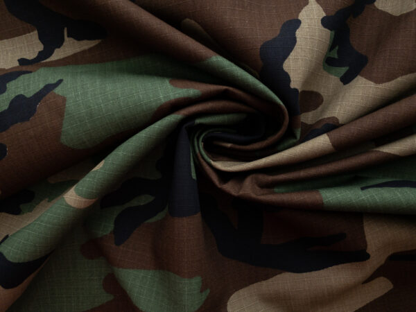 Designer Deadstock - Cotton Ripstop - Camouflage - Woodland