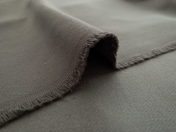 Designer Deadstock – Textured Cotton Bull Denim - Grey