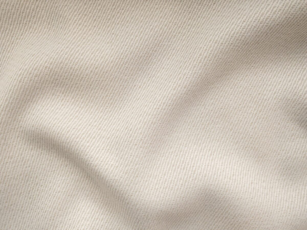 Designer Deadstock – Textured Cotton/Polyester Twill - White Sand