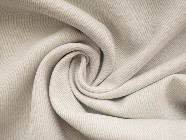 Designer Deadstock – Textured Cotton/Polyester Twill - White Sand