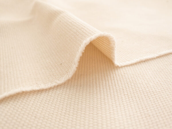 Designer Deadstock – Textured Cotton/Polyester Canvas - Ivory