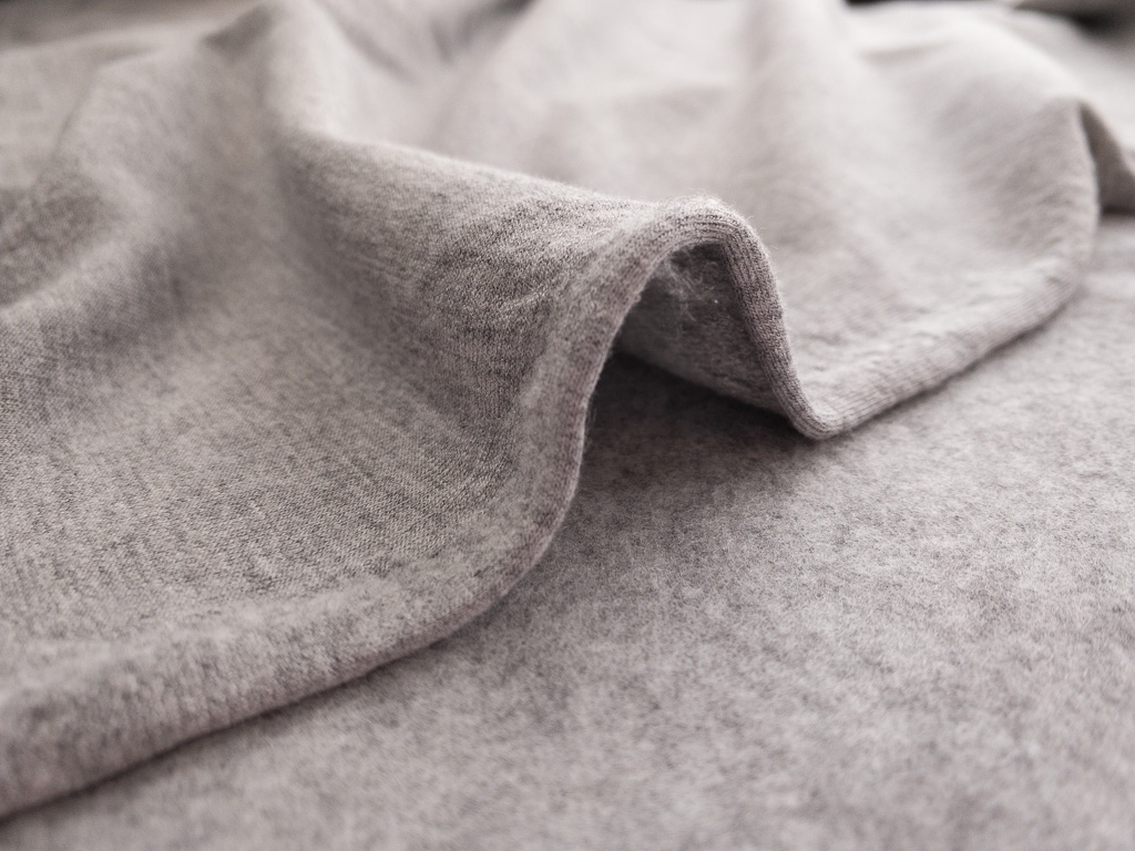 Designer Deadstock – Cotton/Polyester Sweatshirt Fleece – Grey ...
