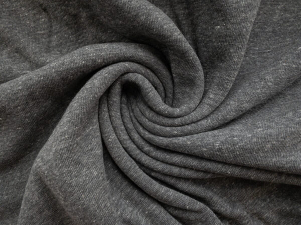 Designer Deadstock - Cotton/Polyester Sweatshirt Fleece - Heather Grey