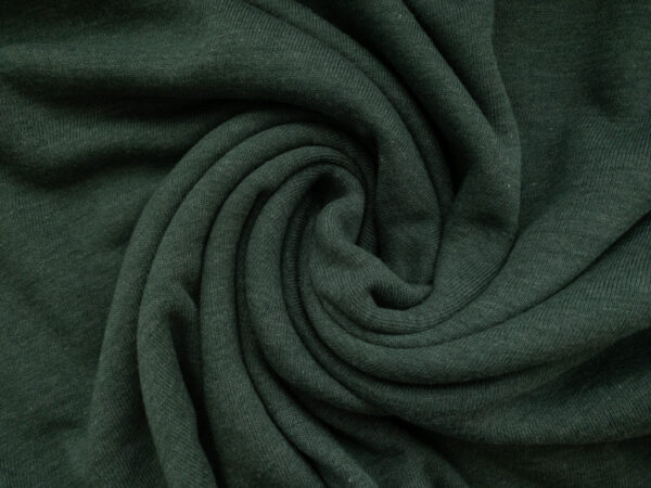 Designer Deadstock - Cotton/Polyester Sweatshirt Fleece - Hunter Green