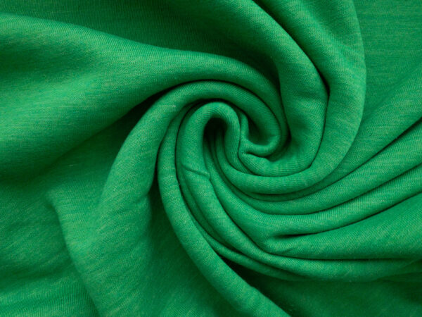 Designer Deadstock - Cotton/Polyester Sweatshirt Fleece - Kelly Green