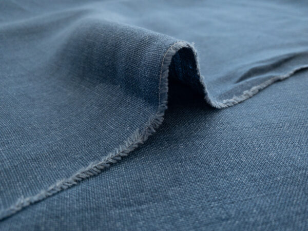 Designer Deadstock - Two-Tone Linen - Denim