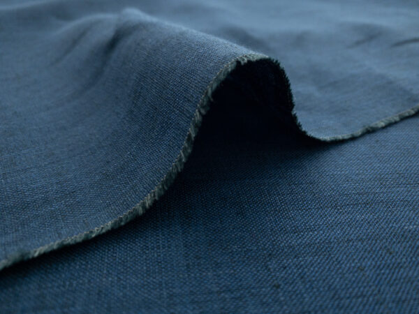 Designer Deadstock - Two-Tone Linen - Blueberry