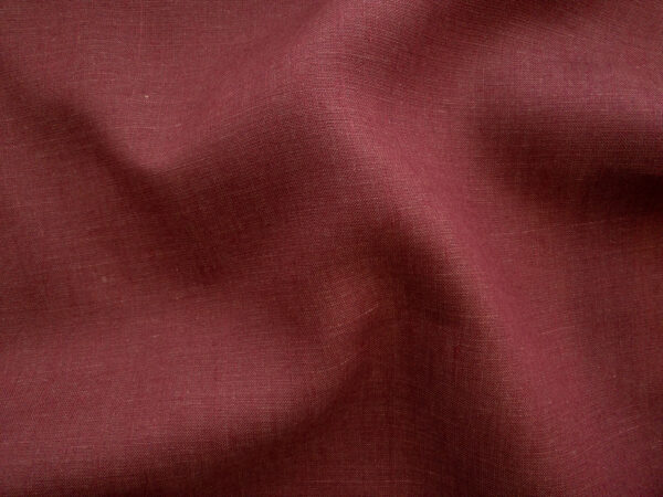 Designer Deadstock - Two-Tone Linen - Burgundy