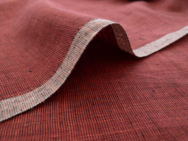 Designer Deadstock - Two-Tone Linen - Brick