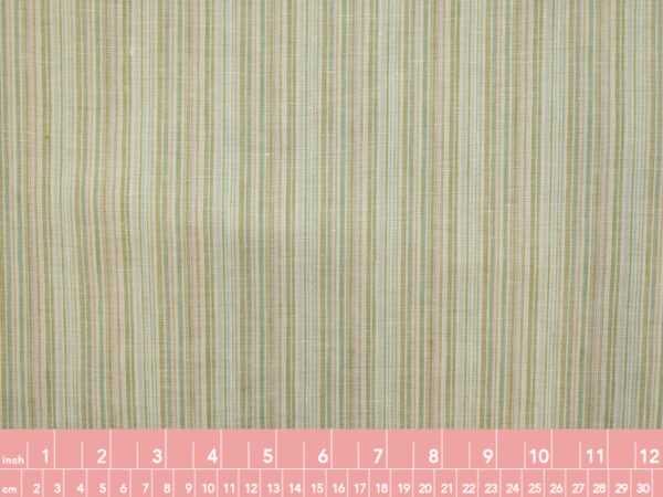 Designer Deadstock - Yarn Dyed Linen - Stripe - Sea Glass