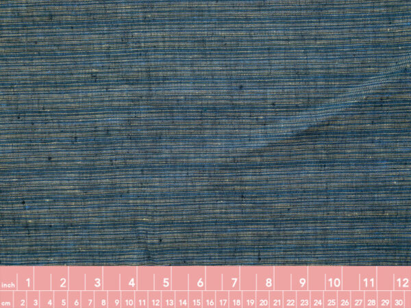 Designer Deadstock - Yarn Dyed Linen - Stripe - Tidal Light