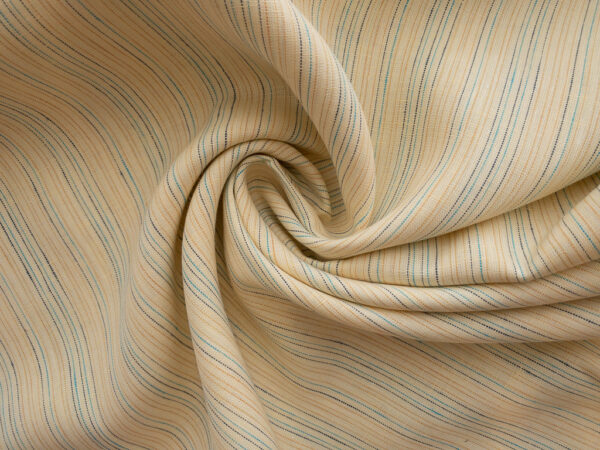 Designer Deadstock - Yarn Dyed Linen - Stripe - Beach Sun