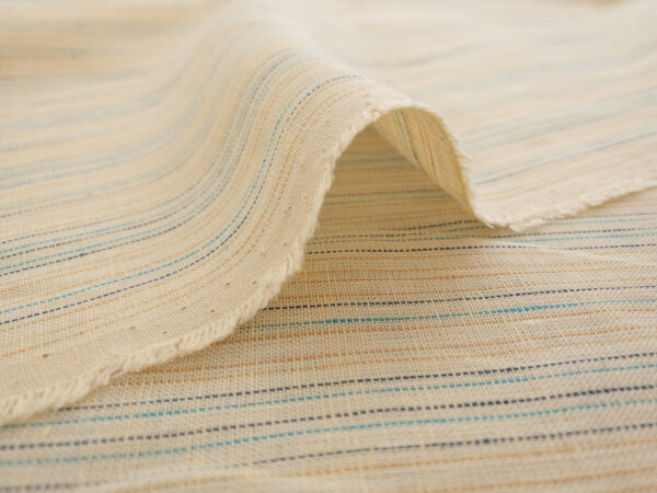 Designer Deadstock - Yarn Dyed Linen - Stripe - Beach Sun