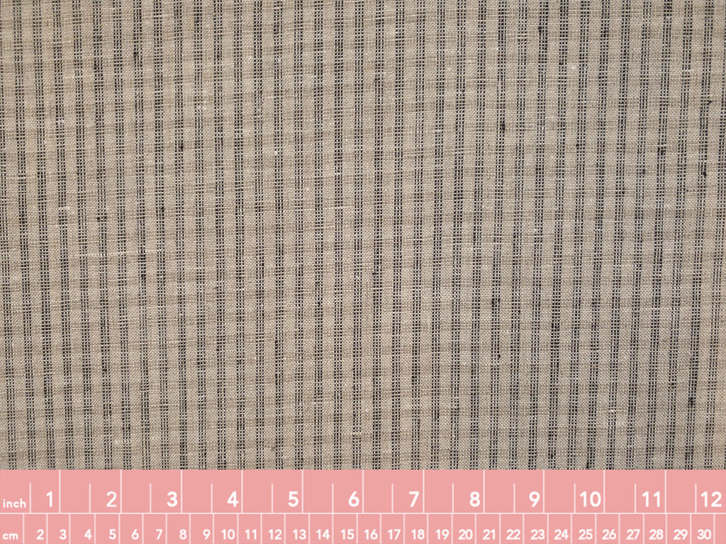 Designer Deadstock - Yarn Dyed Linen - Oatmeal Stripe - Stonemountain ...