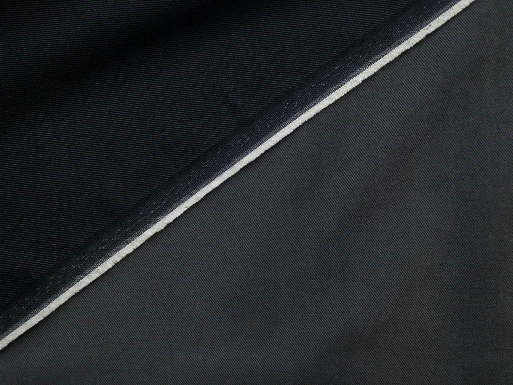 Japanese Designer Deadstock - Water Resistant Cotton/Nylon - Charcoal Black  - Stonemountain & Daughter Fabrics