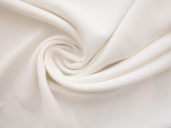 European Designer Deadstock – Viscose Triple Crepe Suiting – White