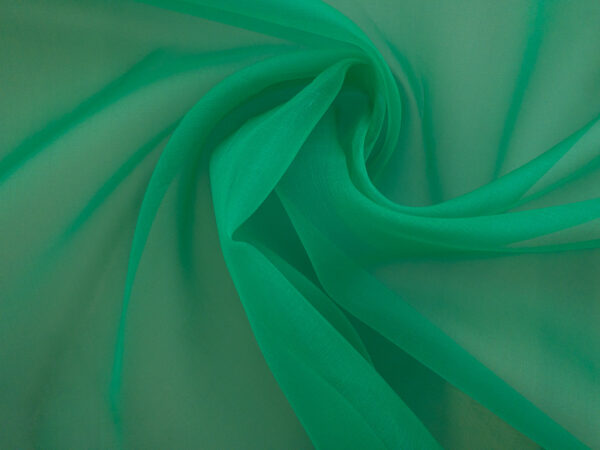 Designer Deadstock - Silk Organza - Kelly Green